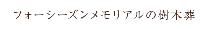 フォーシーズンメモリアルの樹木葬